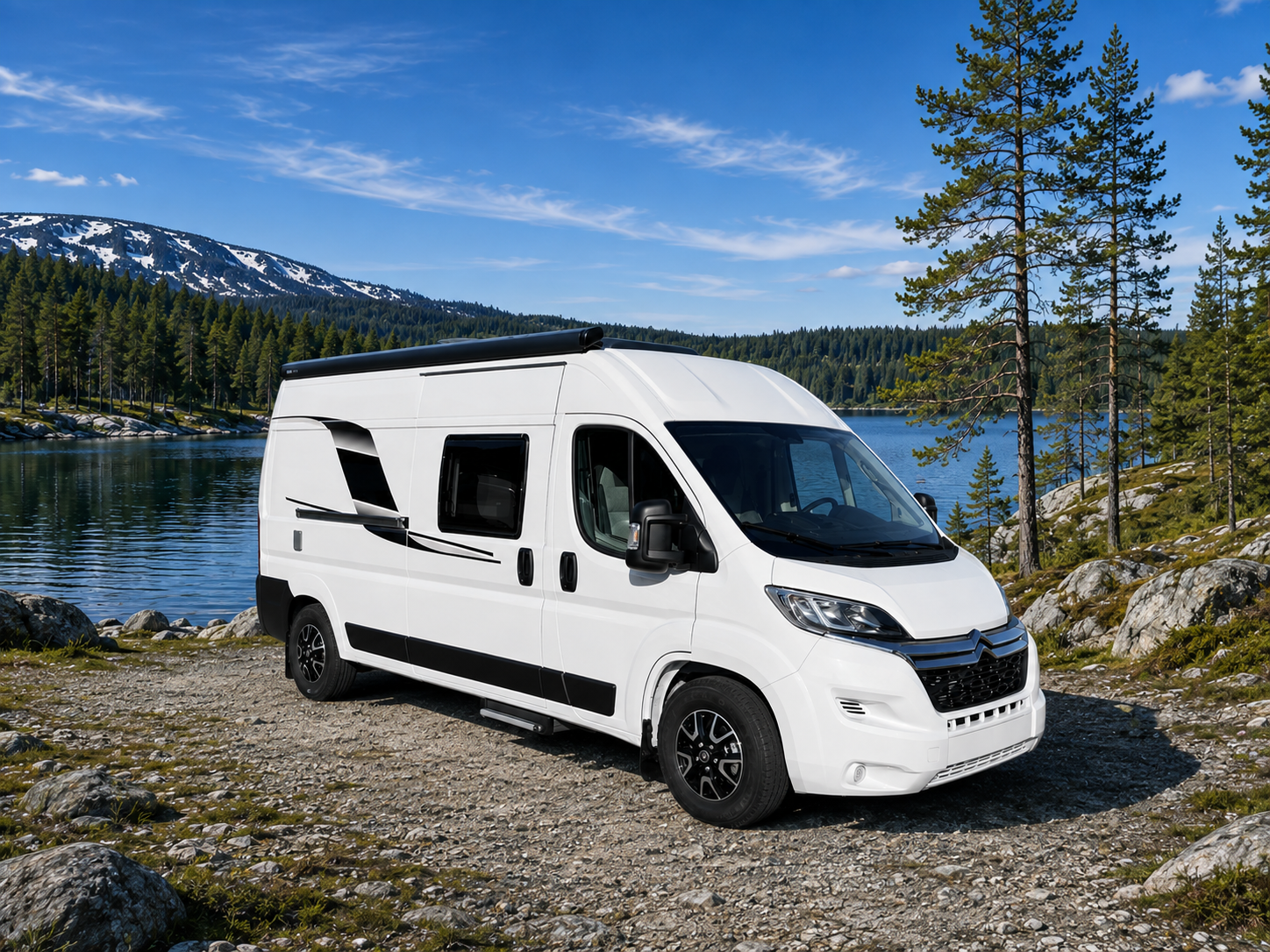 Hobby Vantana K60 FT camper van by Touring Cars, offering a compact and premium motorhome rental experience for couples and small families exploring Northern Europe.
